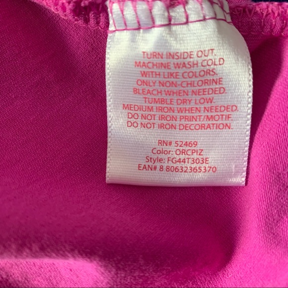 Faded Glory Kids XL Cotton Pink Sparkly Long Sleeve - Picture 8 of 9